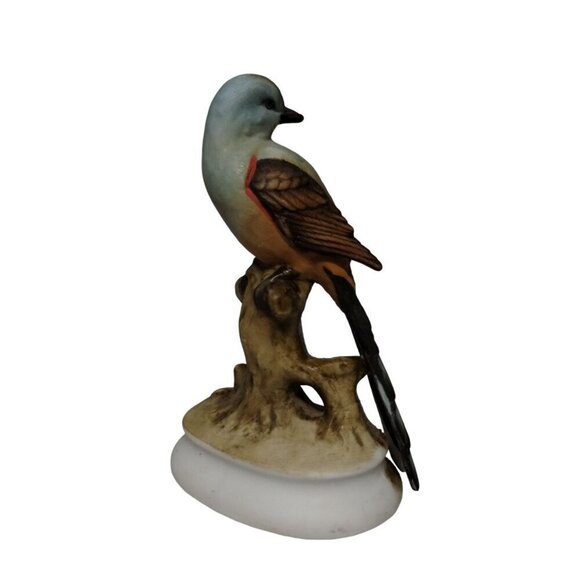 Vintage Lefton China Bird Figurine KW 1184 Flycatcher Handpainted Porcelain 4.5" - Picture 2 of 8